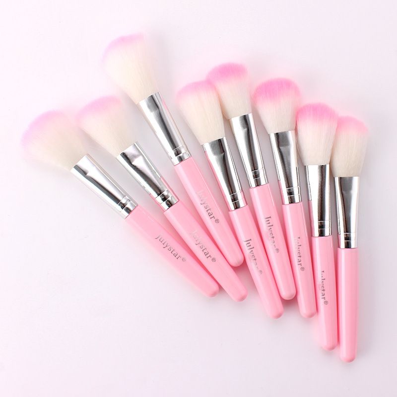 Julystar Beauty Pink Spot Color Single powder blusher Easy for Beginners to Use Portable Makeup Tool Brush_voghion.com