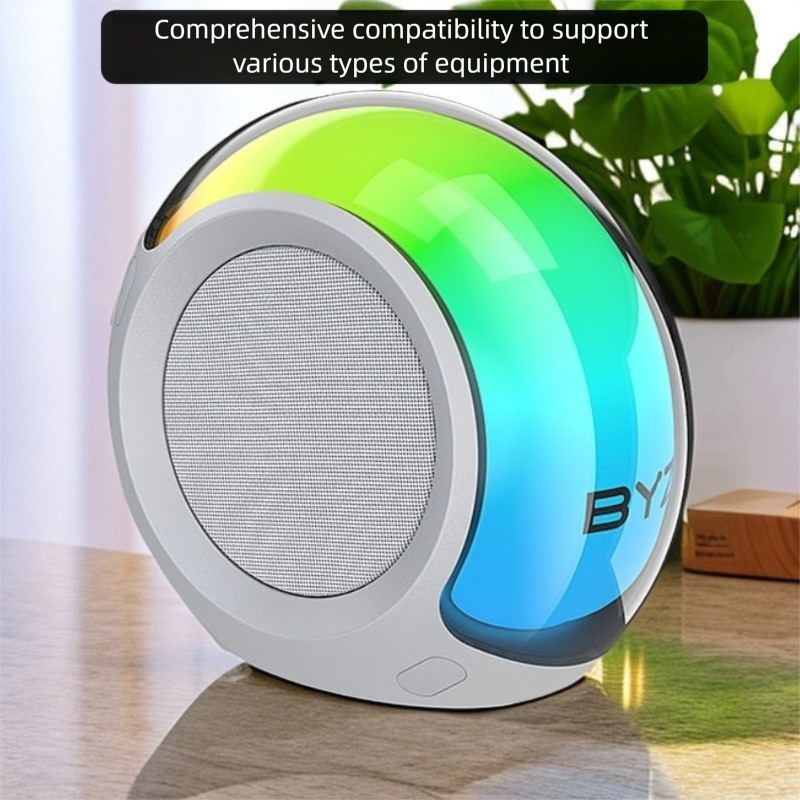 BYZ Colorful Snail Bluetooth Speaker With Card Slot, USB Flash Drive, Dynamic Light Effects, And Heavy Bass_voghion.com