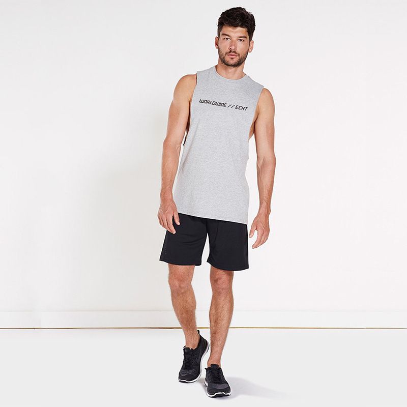 Muscle Brothers Sport Ärmellose Lose Fitness Laufen Atmungsaktive Trainings Weste Baumwolle_voghion.com