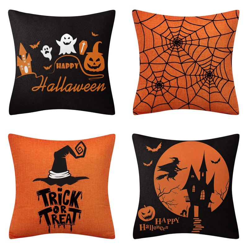 Halloween Dekoration Home Leinen Kissenbezug lustige Kürbiskopf Sofa Kissenbezug Kombination_voghion.com