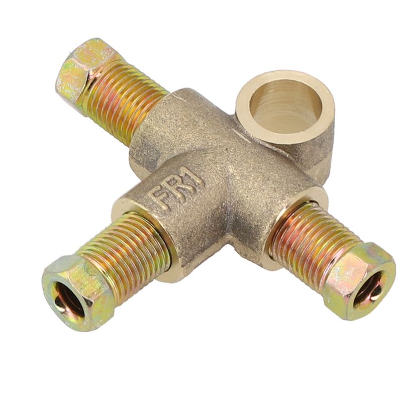 1set Motorcycle Unions 10mm 3/16" Pipe Way Brake T Piece Tee 3 Male Nuts Long Union Accessorie_voghion.com