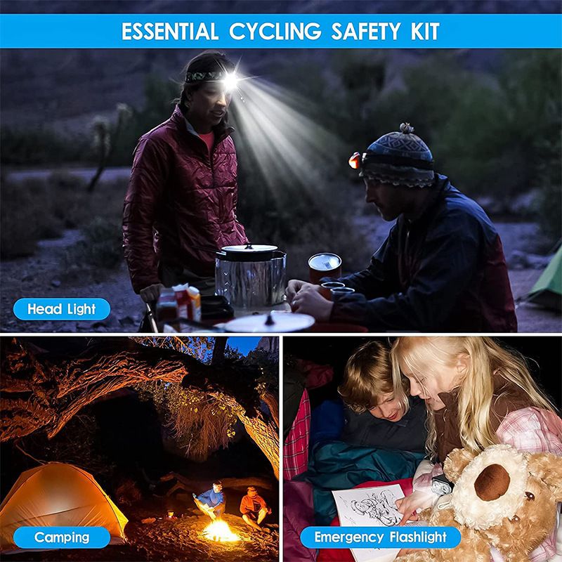Lampe frontale de vélo usbT6, lampe de poche lumineuse, équipement de conduite de nuit, accessoires de vélo de montagne, feu arrière_voghion.com