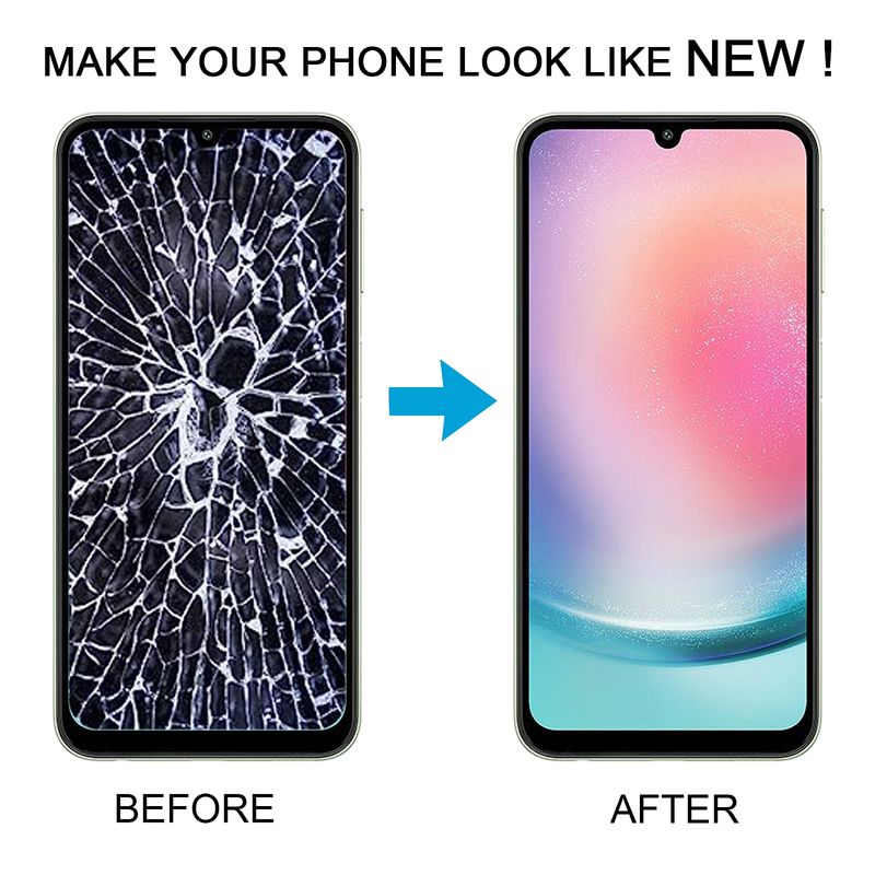 Samsung Galaxy A24 SM-A245F 6,36 colio OLED LCD ekranas, skirtas skaitmeniniam izeriui, pilnam surinkimui su rėmeliu._voghion.com