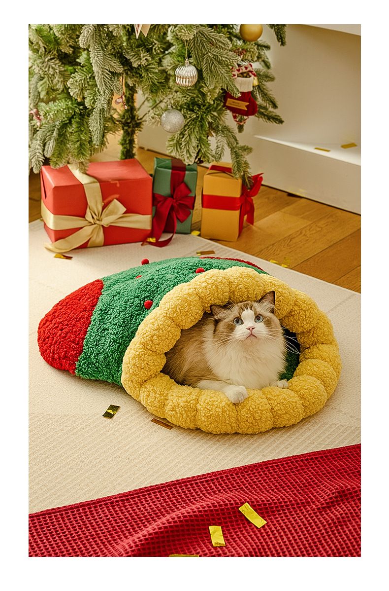 Nuovo nido per cani semichiuso invernale per gatti con sonno profondo e caldo_voghion.com