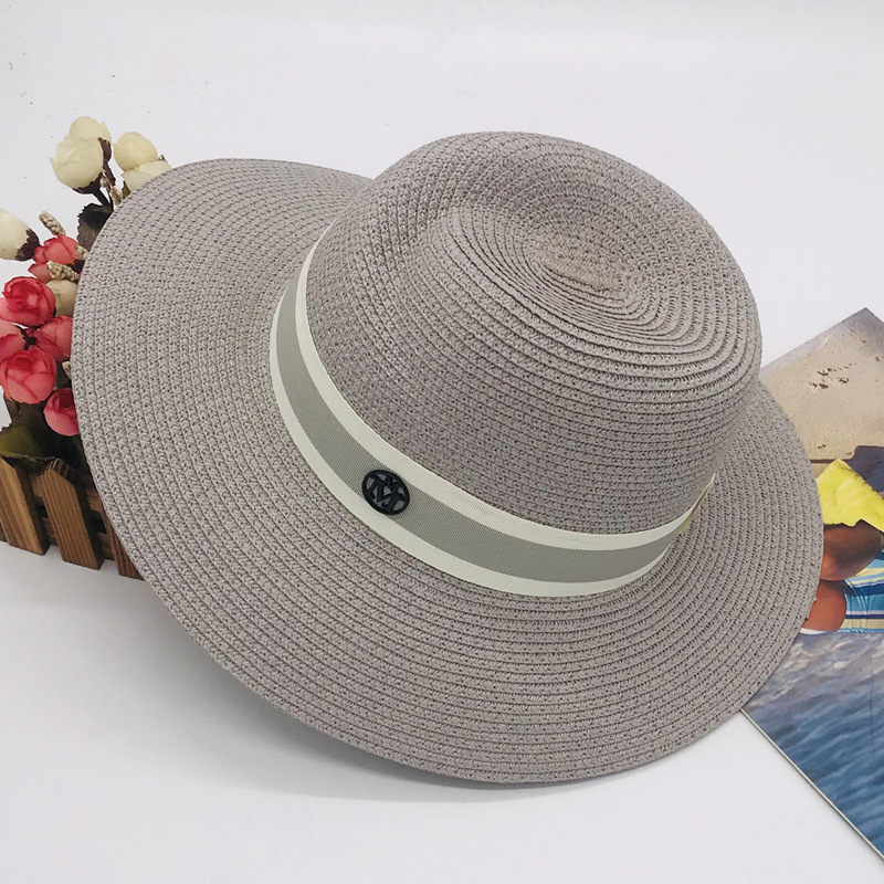 Cappello da sole da donna primaverile ed estivo pieghevole Cappello Panama British cappello di paglia con protezione solare Cappello da spiaggia_voghion.com