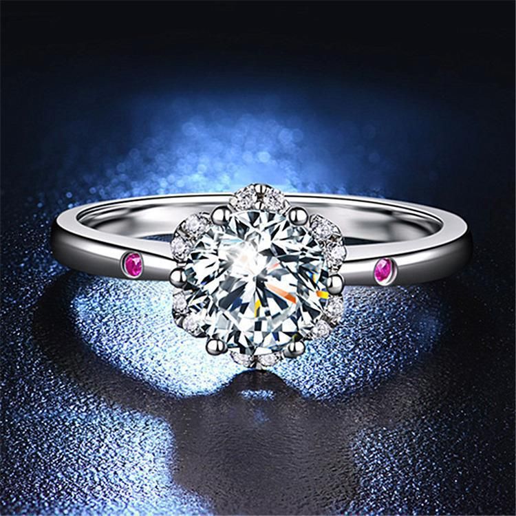 Broadcast High Carbon Heart Eight Arrow per donna Anello da sposa con diamante a sei griffe, semplice, da un carato_voghion.com