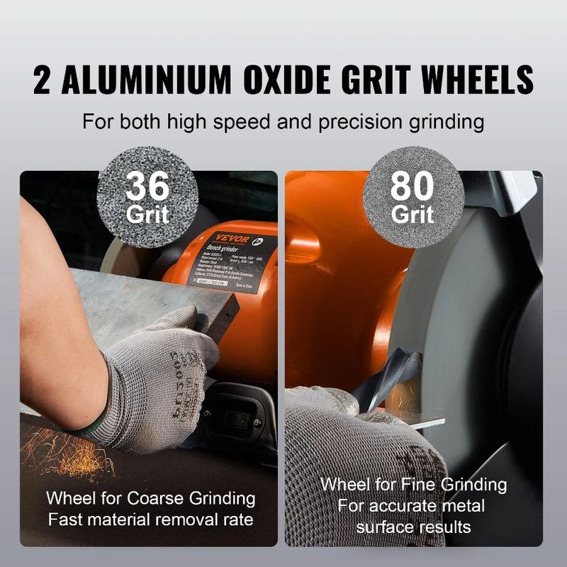 Table With Grinder 80Grit 36 With Grinding Grinder Inch 2.1A 3550 Bench Motor Bench Wheel Brushless Speed Grinder Single 6 RPM_voghion.com