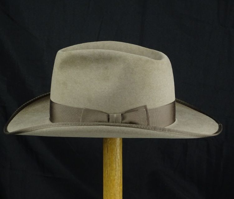 Sheep felt with woven tape decoration top pure wool jazz hat_voghion.com