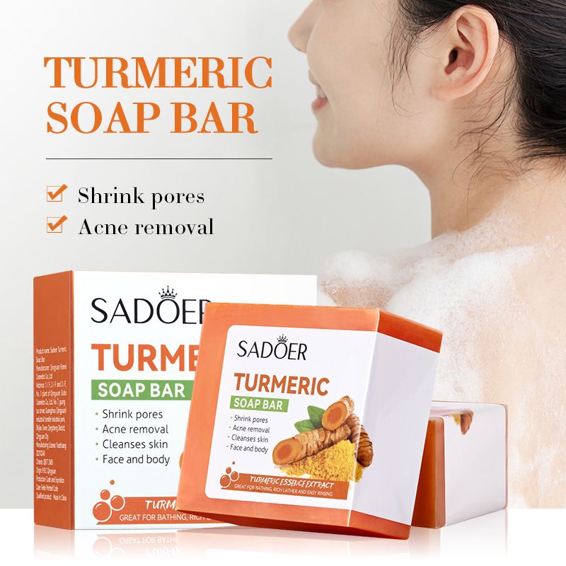 Seife mit Kojisäure zur Entfernung dunkler Flecken zur Gesichtsreinigung, Ölkontrolle, ebenmäßiger Hautton, Produkte zur natürlichen Kurkumaseife, neu_voghion.com