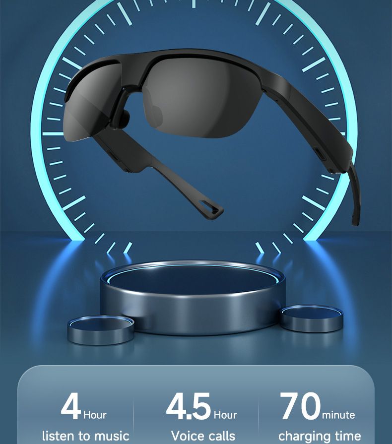 G02 TWS Kabellose Bluetooth-Smart-Brille, schwarze Technologie, offene Sonnenbrillen-Ohrhörer ohne Ohr_voghion.com