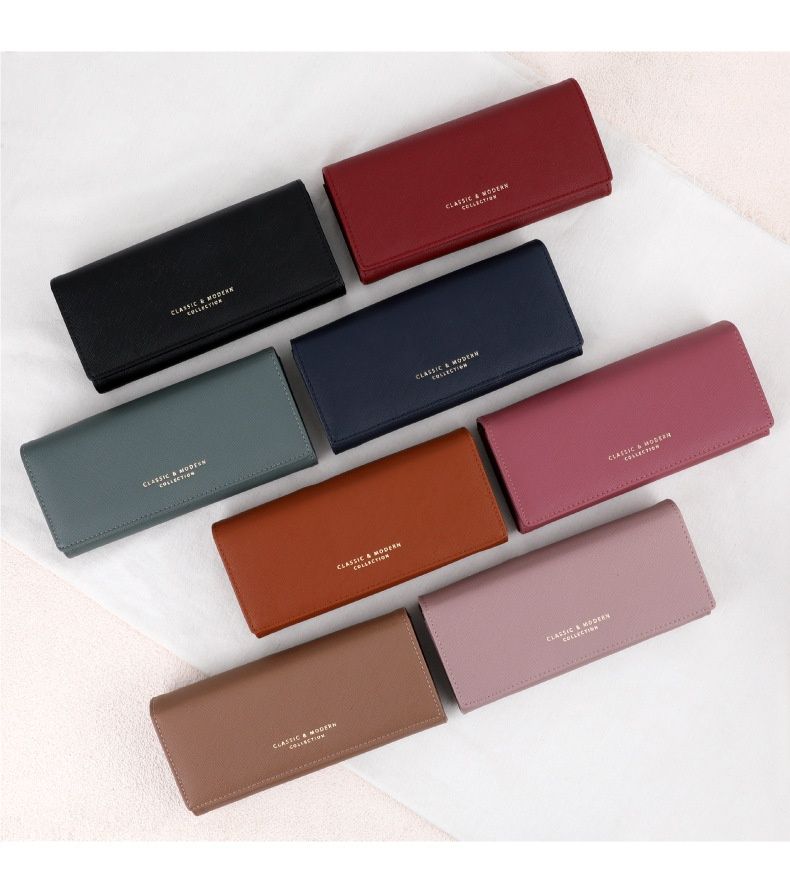 Porta carte di credito da donna di grande capacità di Talian Borsa portatile da donna con motivo a croce alla moda e versatile_voghion.com