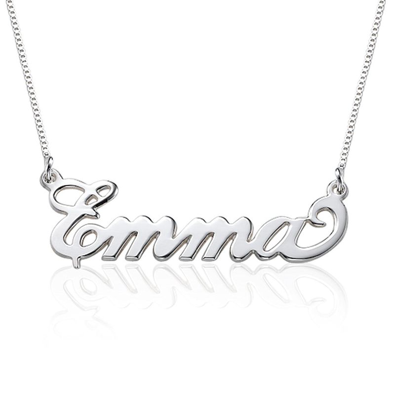 Collana di coppia fai da te S Pure con nome personalizzato, catena per clavicola, ciondolo in argento inglese con diamanti intarsiati e lucidati_voghion.com