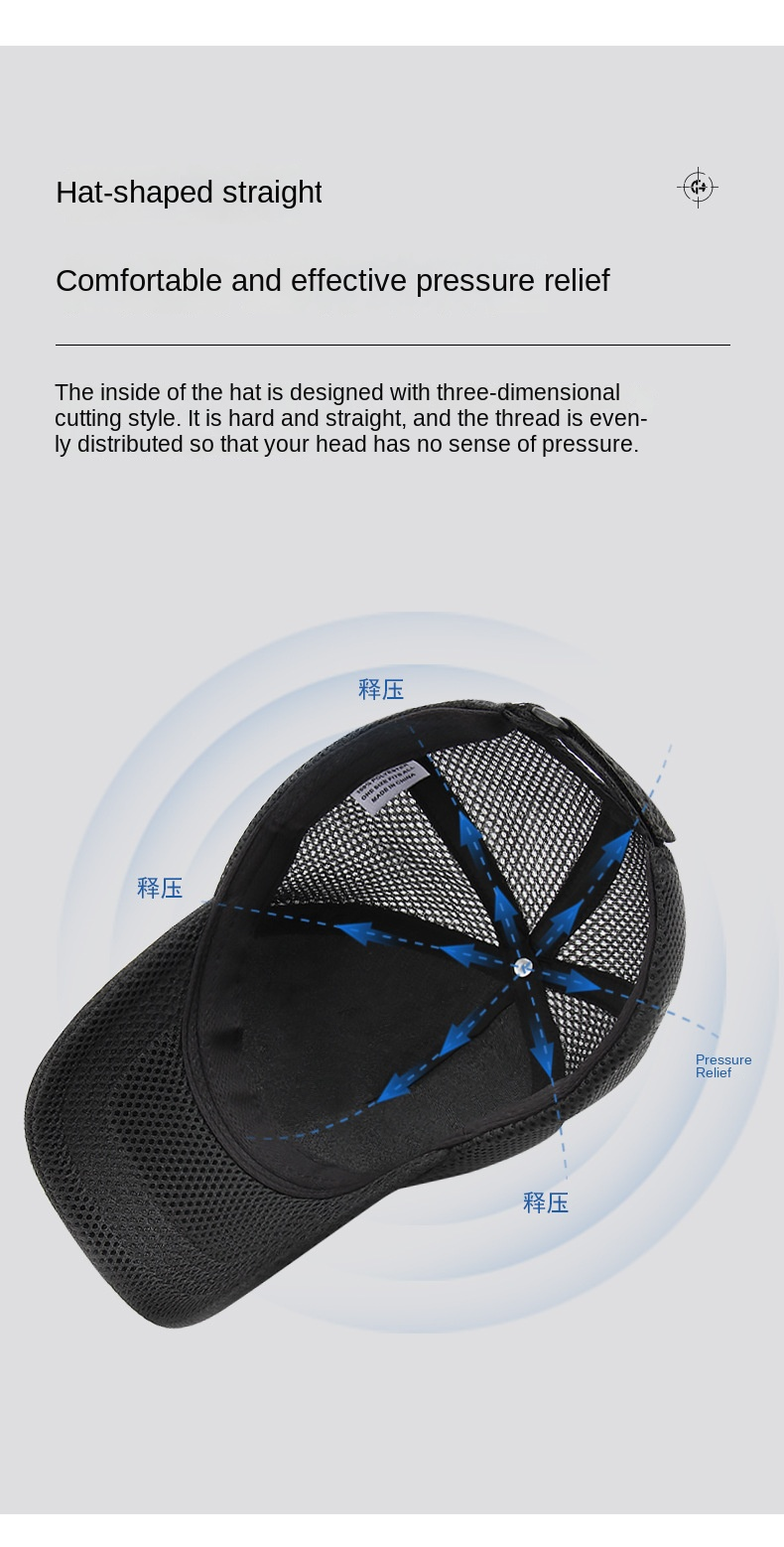 Big Head Plus Size Summer Mesh Baseball Cap for Men Women Trucker Mesh Hat Baseball Hats for Outdoor Sports Running_voghion.com