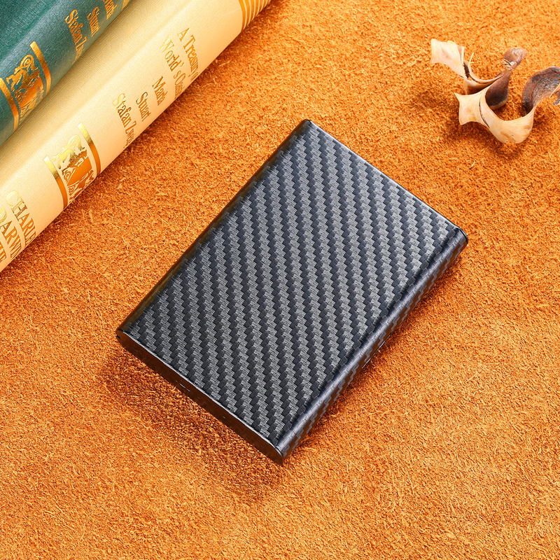 Bycobecy Custom Carbon Fiber Card Holder Metal Plastic NFC Wallet Passport Holder Document Organizer RFID Slim Wallets_voghion.com