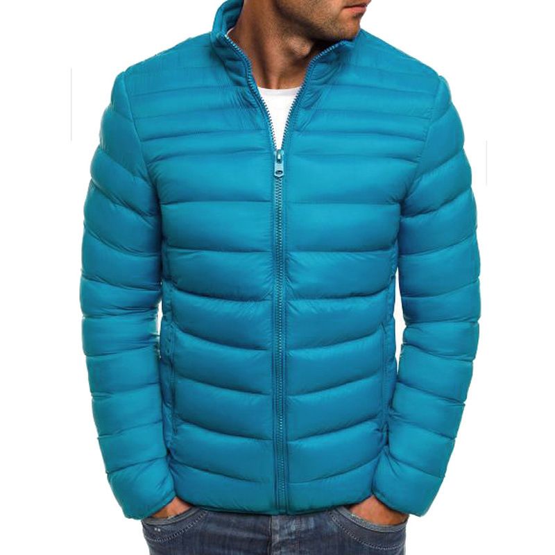 Cappotto da uomo semplice e alla moda, con colletto alto, manica lunga, in cotone, nuovo inverno 2019_voghion.com