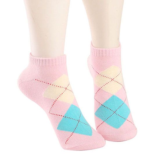 1 paar dames sport casual schattig hart enkel hoge laag uitgesneden katoenen gemengde sokken_voghion.com