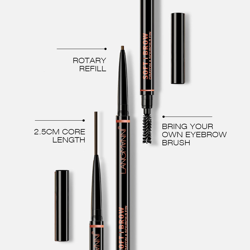 Eyebrow Double Head Pencil Long Lasting Waterproof 5 Colors Fine Eye Brow Pen Tint Mascara Enhance Cosmeti_voghion.com