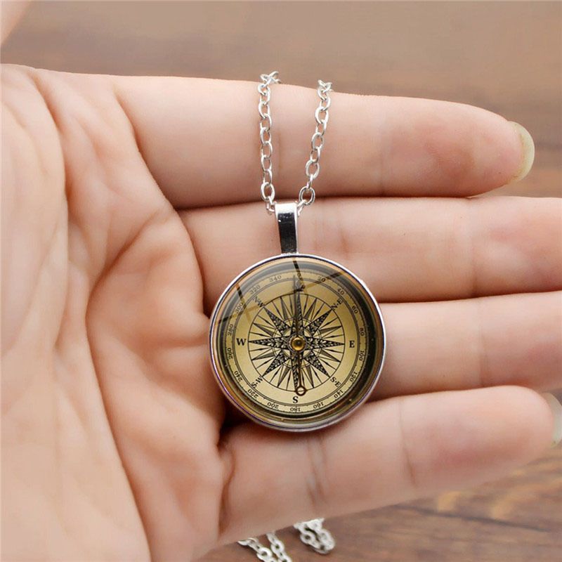 Nieuwe Steam Punk Kompas Tijd Ketting Mode Hanger Trui Ketting Sieraden_voghion.com
