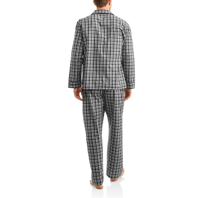 Conjunto de ropa de dormir de manga larga con estampado de cuadros 100 % algodón para hombre de alta calidad al mejor precio de fábrica de Bangladesh_voghion.com