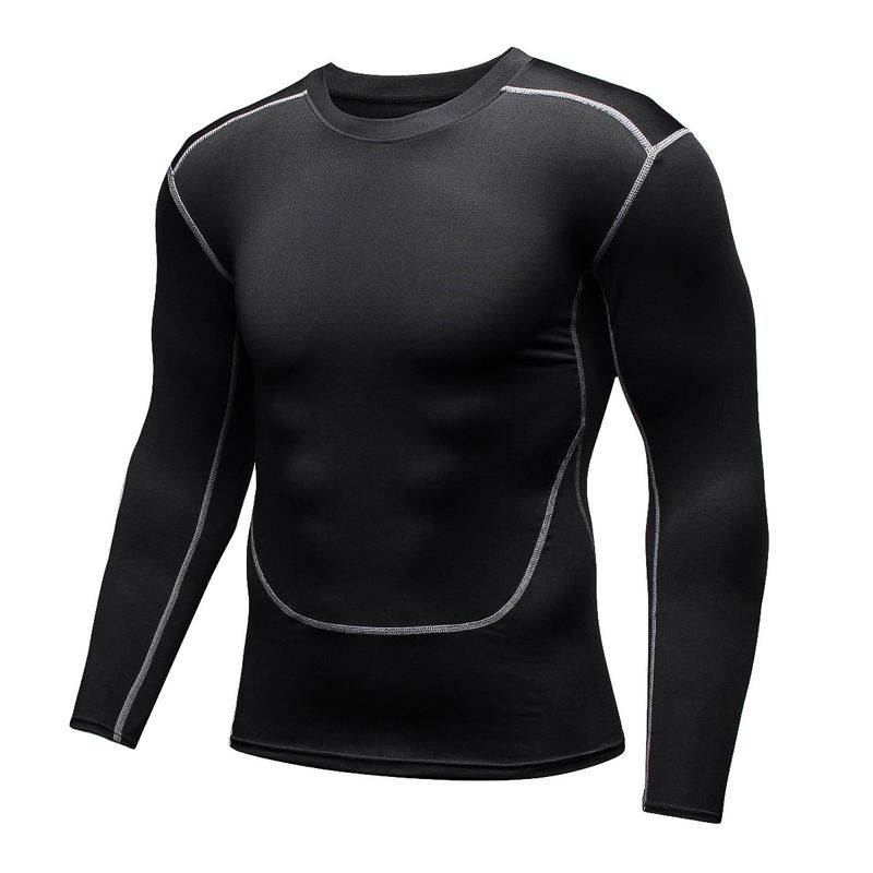 T-shirt d'été moulant à séchage rapide pour homme, idéal pour l'entraînement, la course à pied, le cyclisme, les sports de plein air et l'évacuation de la transpiration_voghion.com