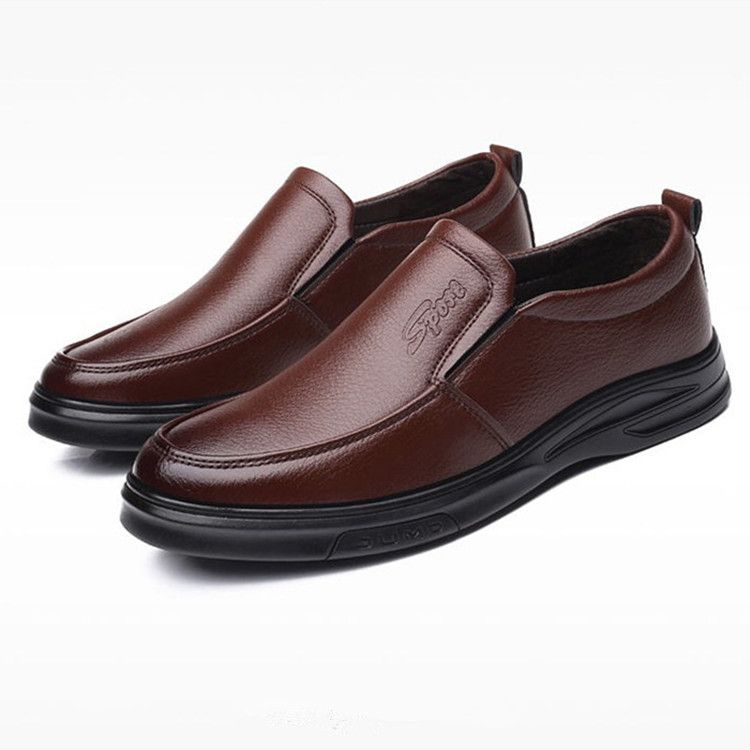 Glide Spring Leder-Business-Casual-Schuhe, vielseitig, für Herren mittleren und höheren Alters, weiche Oberfläche, atmungsaktiv, abriebfest_voghion.com