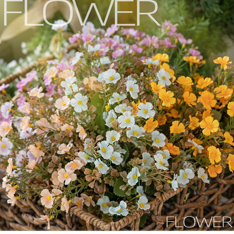 Party Supplies Simulation Flower Crafts Snow Cherry Blossom Flowers And Green Plants_voghion.com