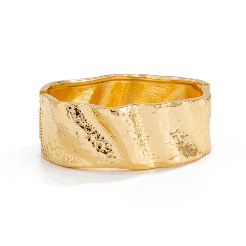Modisches, plissiertes, gehämmertes Punk-Armband mit unregelmäßigem Schmuck_voghion.com
