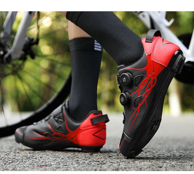 Zárható kerékpáros cipők Tavaszi és nyári zárható cipők Férfi és női országúti kerékpáros cipők Kemény talpú hegyi kerékpáros sportcipők_voghion.com