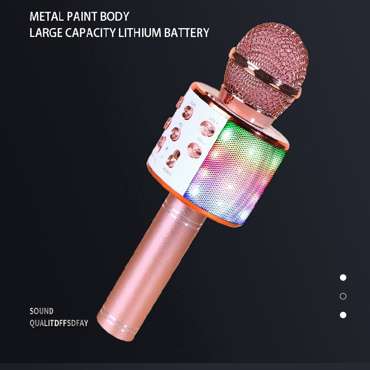 WS-858 Audio integriertes Mikrofon drahtlose Bluetooth Karaoke Kinder singen Live-Übertragung Mobiltelefon_voghion.com