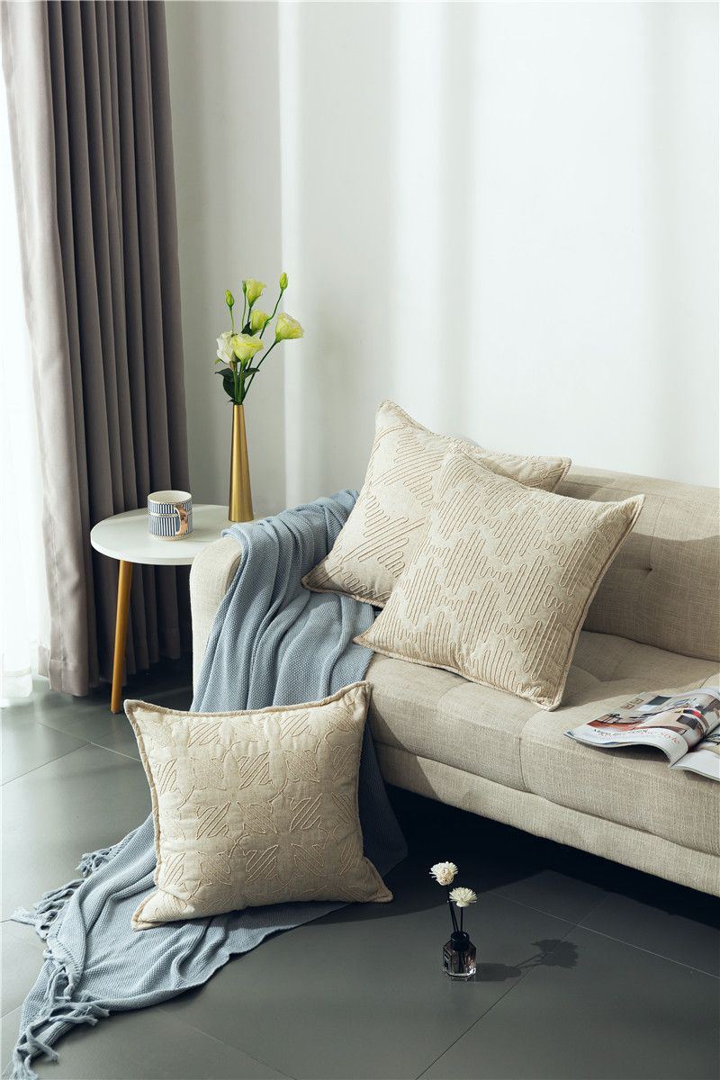 Housse de coussin de canapé à motif géométrique tridimensionnel de style européen et américain, housse de coussin de canapé de chambre modèle nordique_voghion.com