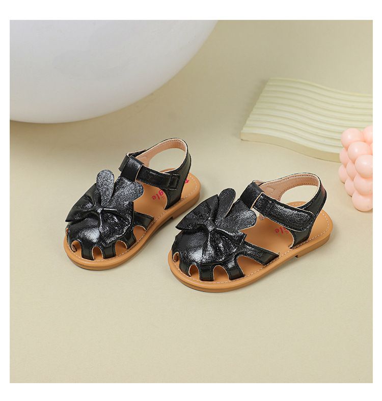 Sandalen für Mädchen von Mutter und Kind mit klappbaren Zehen und weicher Sohle, modische Prinzessinnen-Strandschuhe im Vogelnest-Gold-Look für den Sommer 2024_voghion.com