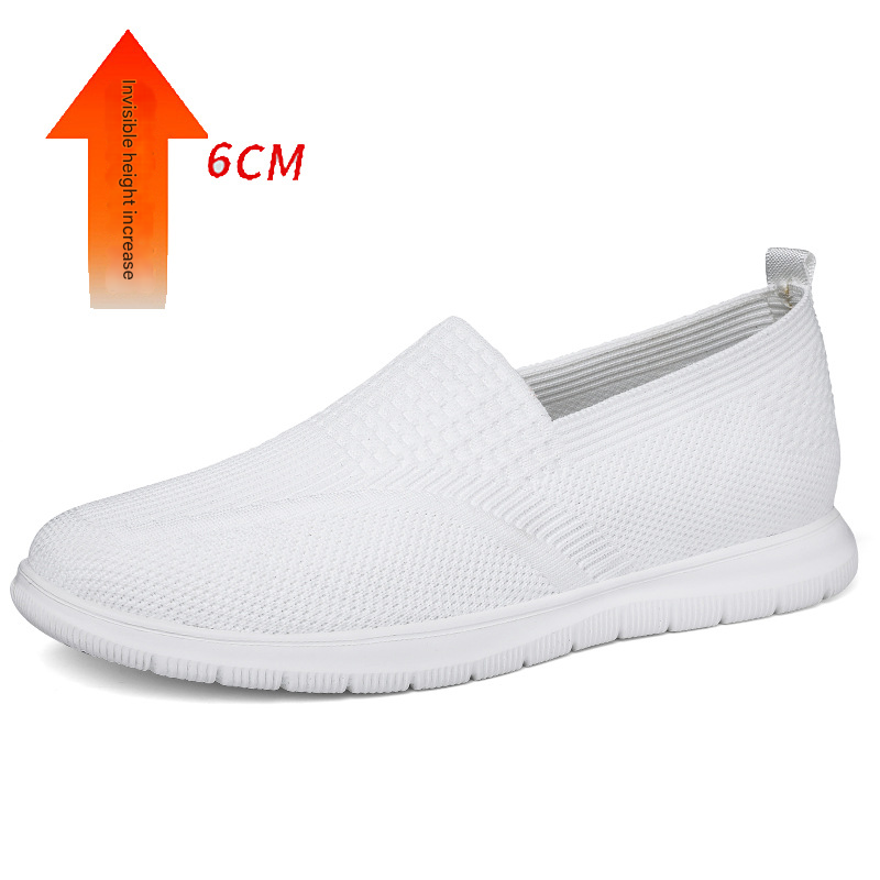 Euro Step Atmungsaktive Slip-On-Schuhe mit dicker Sohle, unsichtbare Höhenvergrößerung, 6 Kissen, ultraleichte, hochelastische MD-Herrenschuhe, Neu_voghion.com