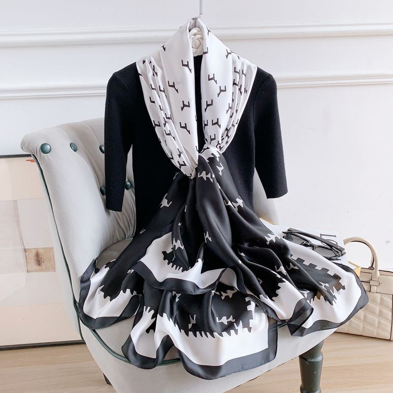 90 x 180 cm, mittellang, mit Yan Nanfei-Design, edler, eleganter Seidenschal für Mütter zum Begleiten und Vorzeigen_voghion.com