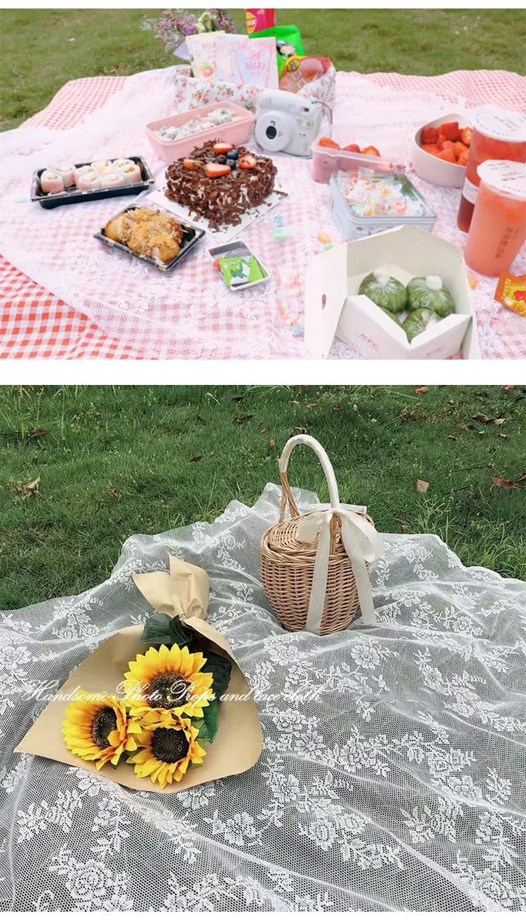 Wave Lace Tablecloth – Polyester Round Table Cover For Farmhouse & Nordic Decor, Anti-Slip, Multiple Sizes Cream White Unhemmed Design_voghion.com