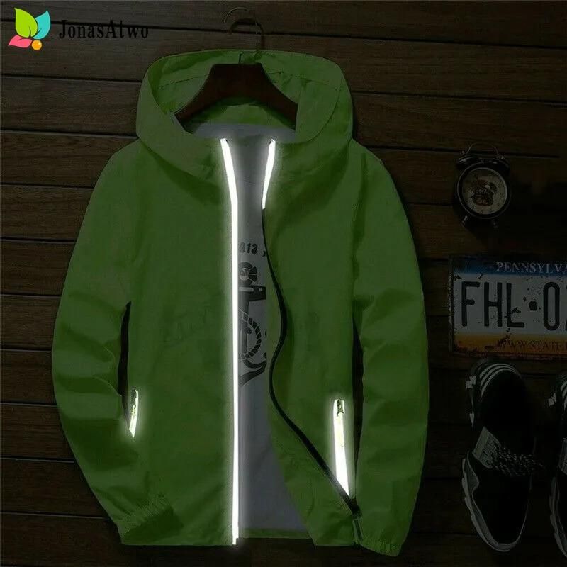 Pánská nepromokavá větrovka, mikina s kapucí na zip, rychleschnoucí, velikost S-4XL_voghion.com
