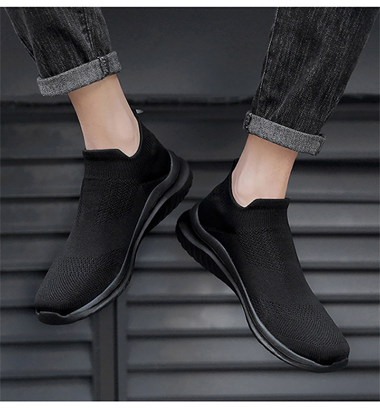 Sneakers slip-on da uomo in maglia - Scarpe casual in rete traspirante per piedi larghi (design leggero e unisex)_voghion.com