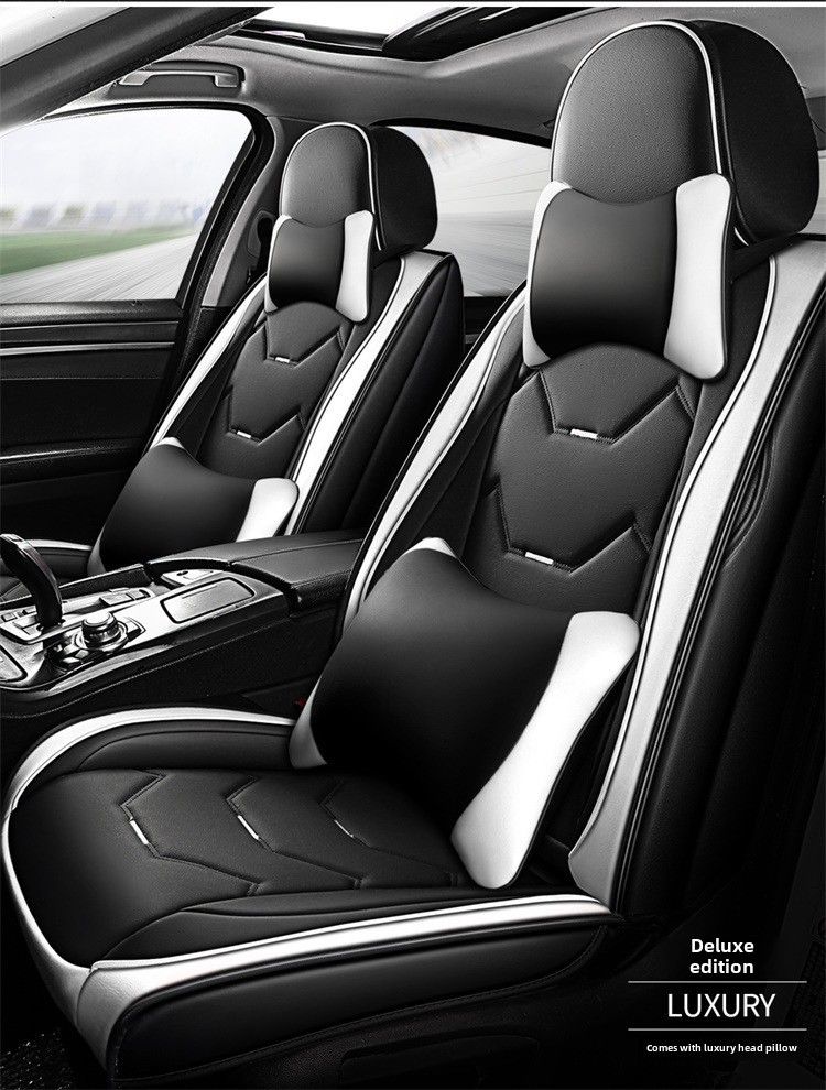 Automobilio pagalvė „Four Seasons“ tinka mielas „viskas įskaičiuota“ sėdynės užvalkalas Vasarinis visiškai uždaras sėdynės pagalvėlė Goddess odinis sėdynės užvalkalas Naujas_voghion.com