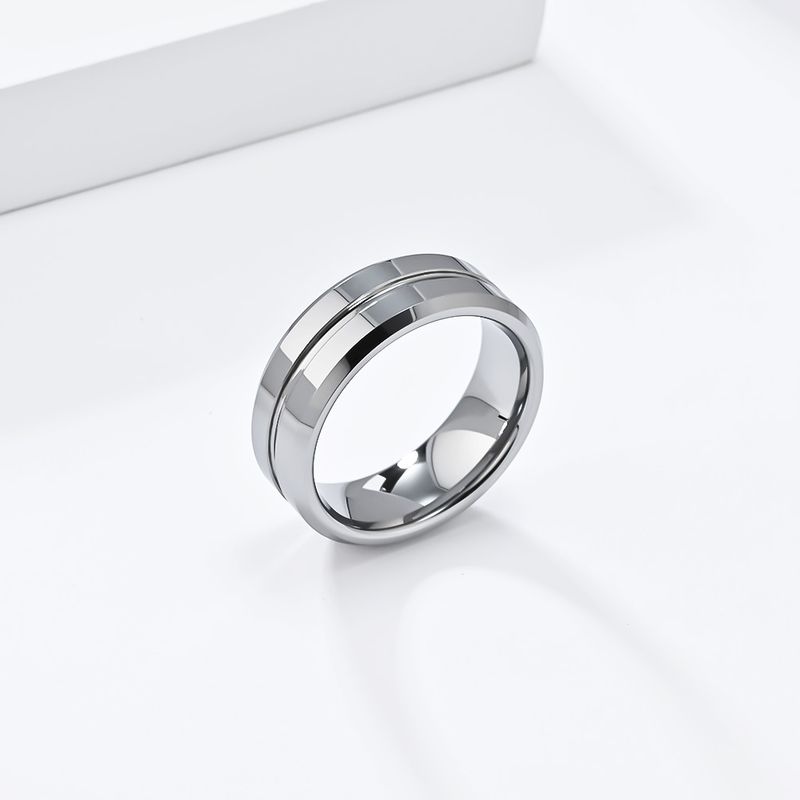 Einfache Spigel 8mm Wolfram Stahlring fir Männer Liicht Luxus kal High-End Wolfram Gold net verblassend Bijouen Wolfram_voghion.com