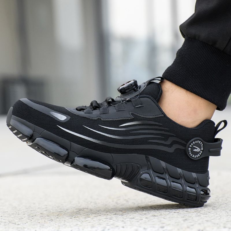 Zapatillas de deporte con punta de acero nuevas para hombre, botas protectoras indestructibles, antigolpes y antiperforación, zapatos de seguridad para el trabajo_voghion.com