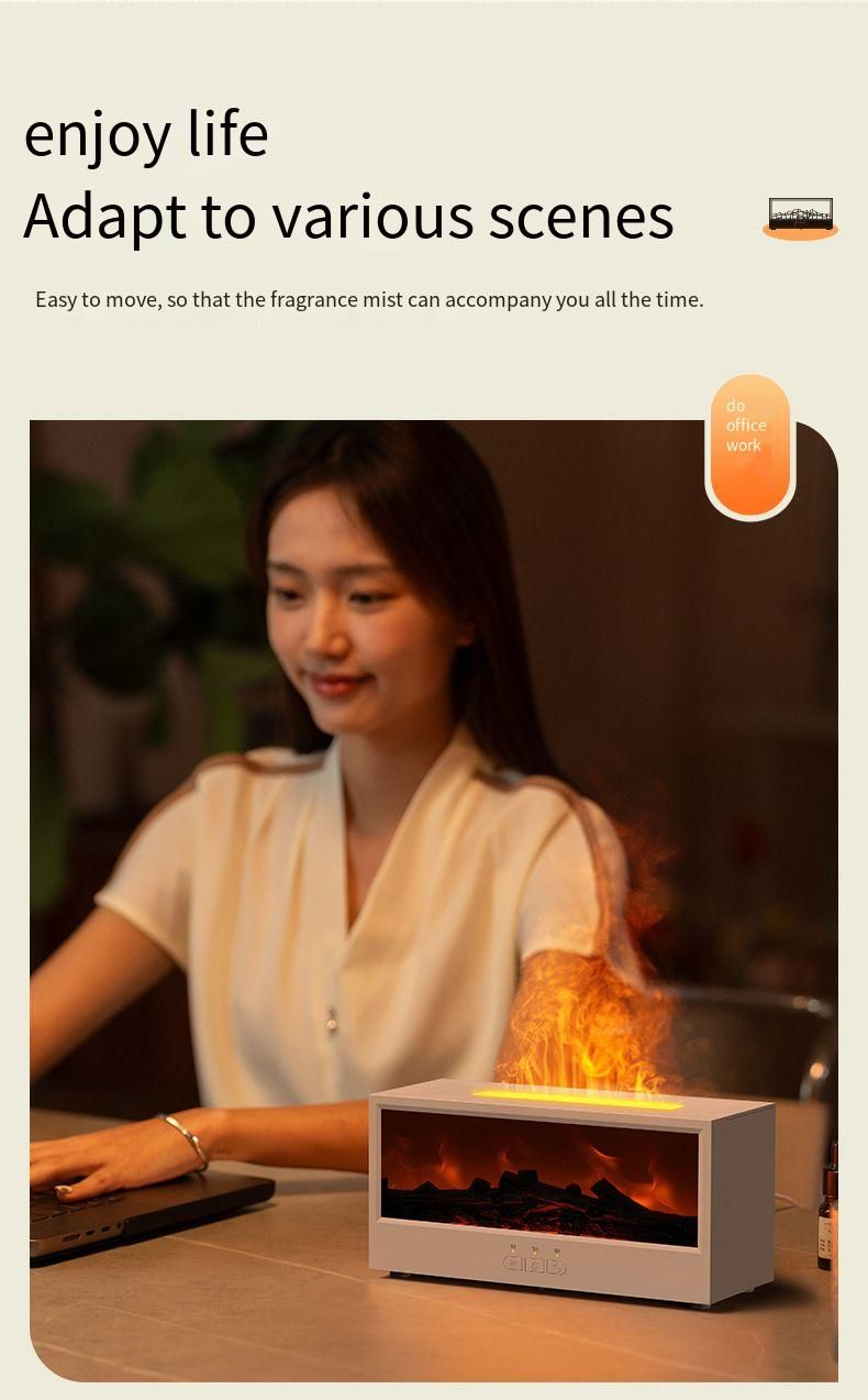 Nuovo modello di macchina per aromaterapia a fiamma 3D da tavolo con telecomando e umidificatore a camino a carbone simulato_voghion.com