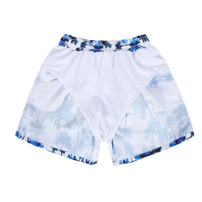 Mutter & Kinder Europäischen neue sommer kinder kleidung coconut baum cartoon print eltern-kind-badeanzug junge strand hosen kinder der badeanzug_voghion.com
