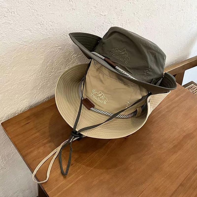 Vendita calda secchiello per uomo estate all'aperto pesca escursionismo parasole sole cappello da pescatore pieghevole snapback protezione UV maschio safari cap_voghion.com