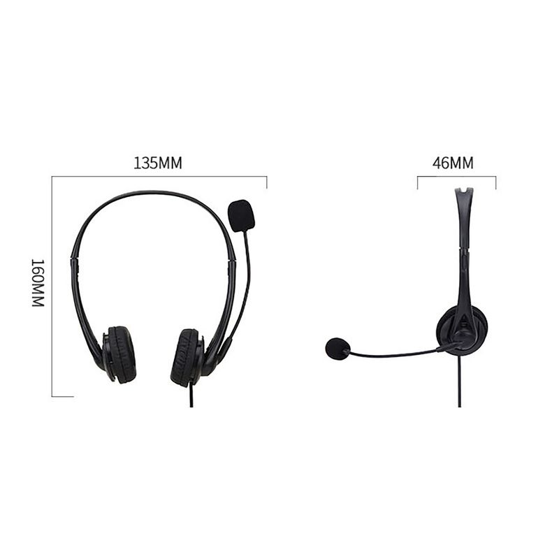 Cuffie cablate SY490 universali con cancellazione del rumore, cuffie binaurali USB con microfono per l'insegnamento online_voghion.com