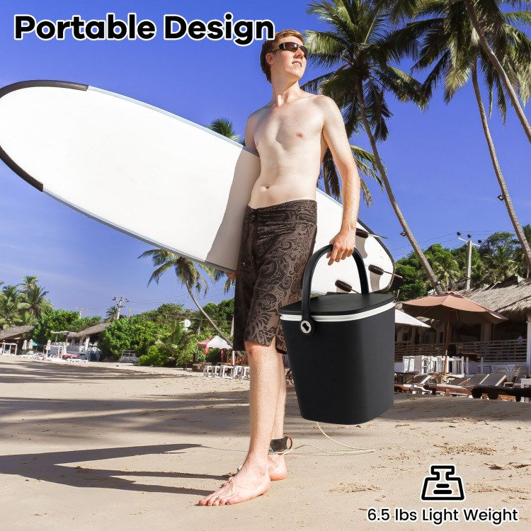 3-in-1 Portable Cooler Bar Table with Bottle Opener and Lift Top Lid for Camping Poolside_voghion.com