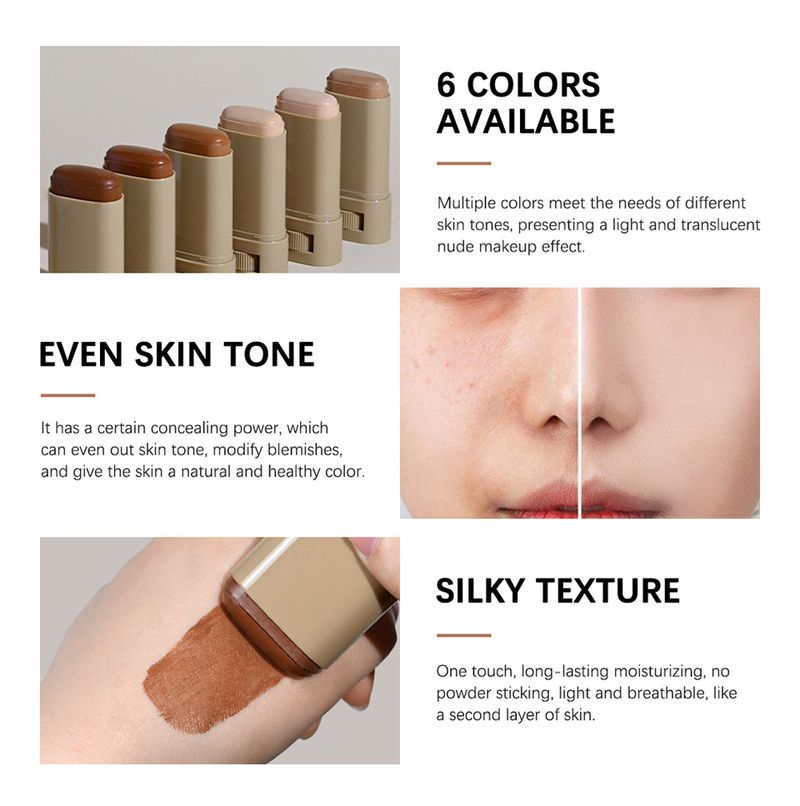 Lakerain Multi-Color Solid Essence Stick Natural Fit Complexion Blush Contour Beauty Stick Long-Lasting Moisturizing Formula For All Skin Types_voghion.com