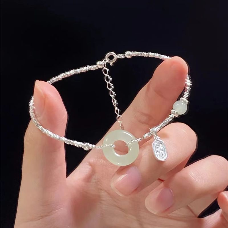 Fivela de prata quebrada que atrai riqueza pura e segura para nicho de Instagram feminino, novo estilo chinês, luxo leve e sofisticado_voghion.com