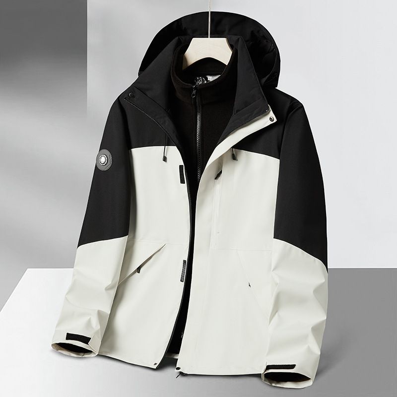 2024 Men's Full Heat-Sealed YKK Three-in-One 0.05kg Piece Set Windproof Waterproof Ski Jacket_voghion.com