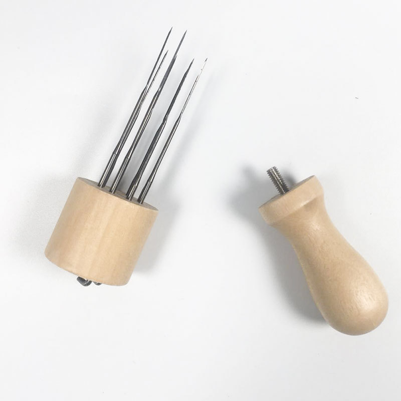 1Pcs Wool Felt Diy Poke 8 Needle Felting Fabric Solid Wood Easy To Disassemble Felts Faster Poking Needle_voghion.com