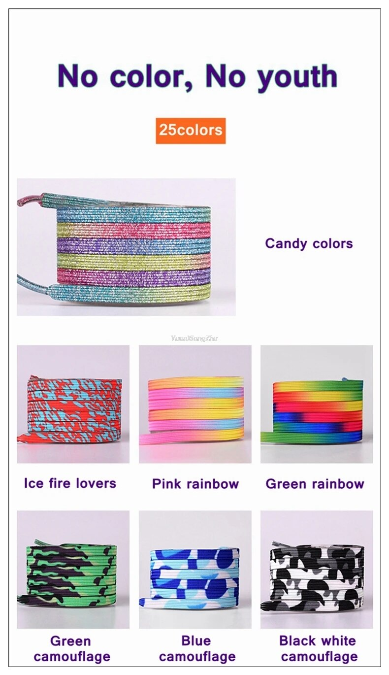 Nuovi lacci arcobaleno con chiusura magnetica lacci elastici senza cravatta lacci per scarpe sneakers lacci per bambini lacci pigri per adulti taglia unica_voghion.com