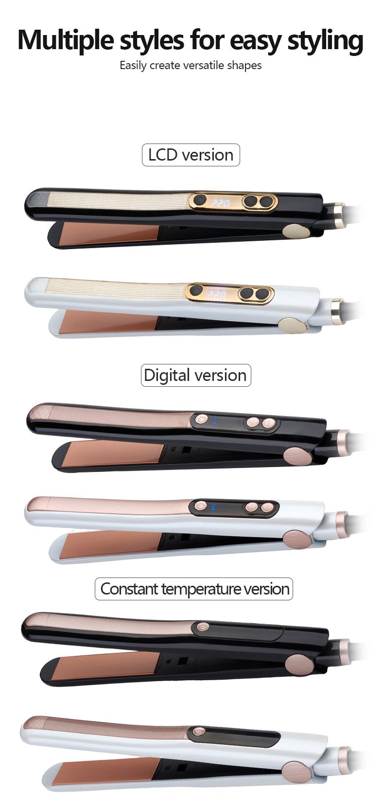 Dual-Use-Lockenwickler Glätten und Locken Glätteisen_voghion.com
